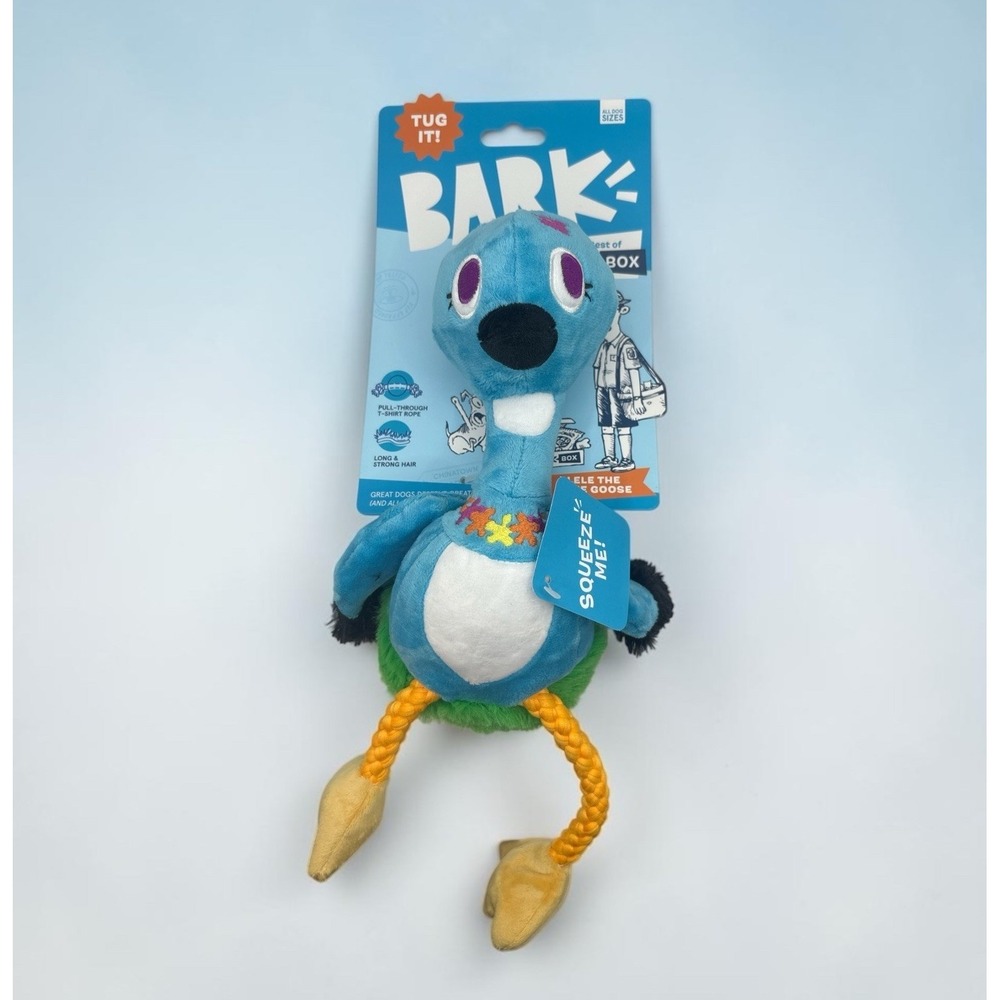 BarkBox Hawaii Unleashed Ani The Nene Goose Squeaky Crinkly Dog Toy 14.5"